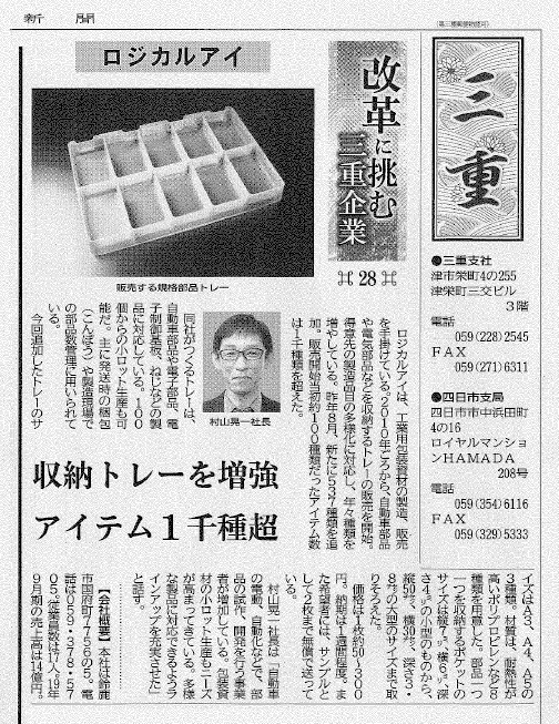 中部経済新聞記事